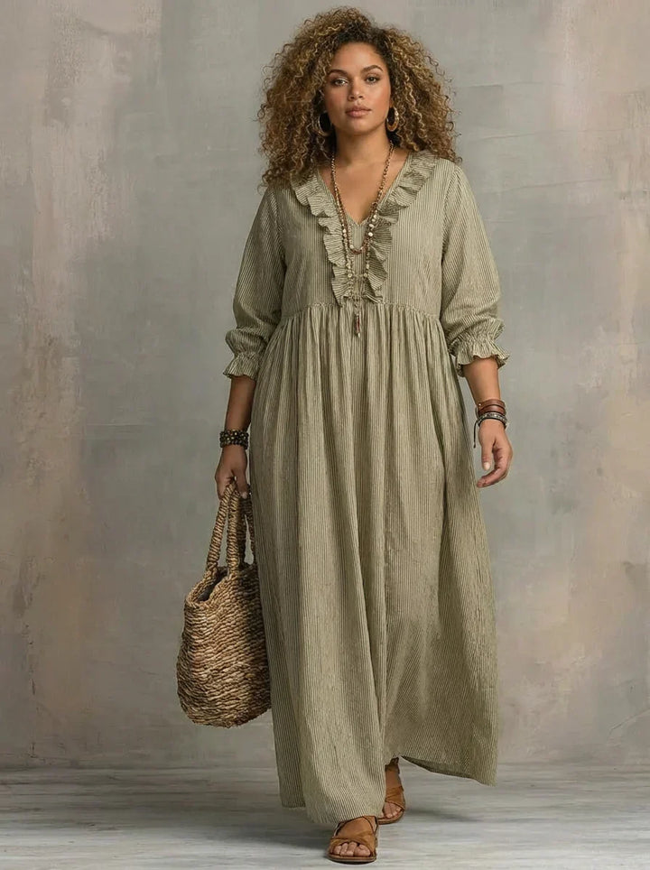 Elowen | Abito Maxi Boho a Maniche Lunghe