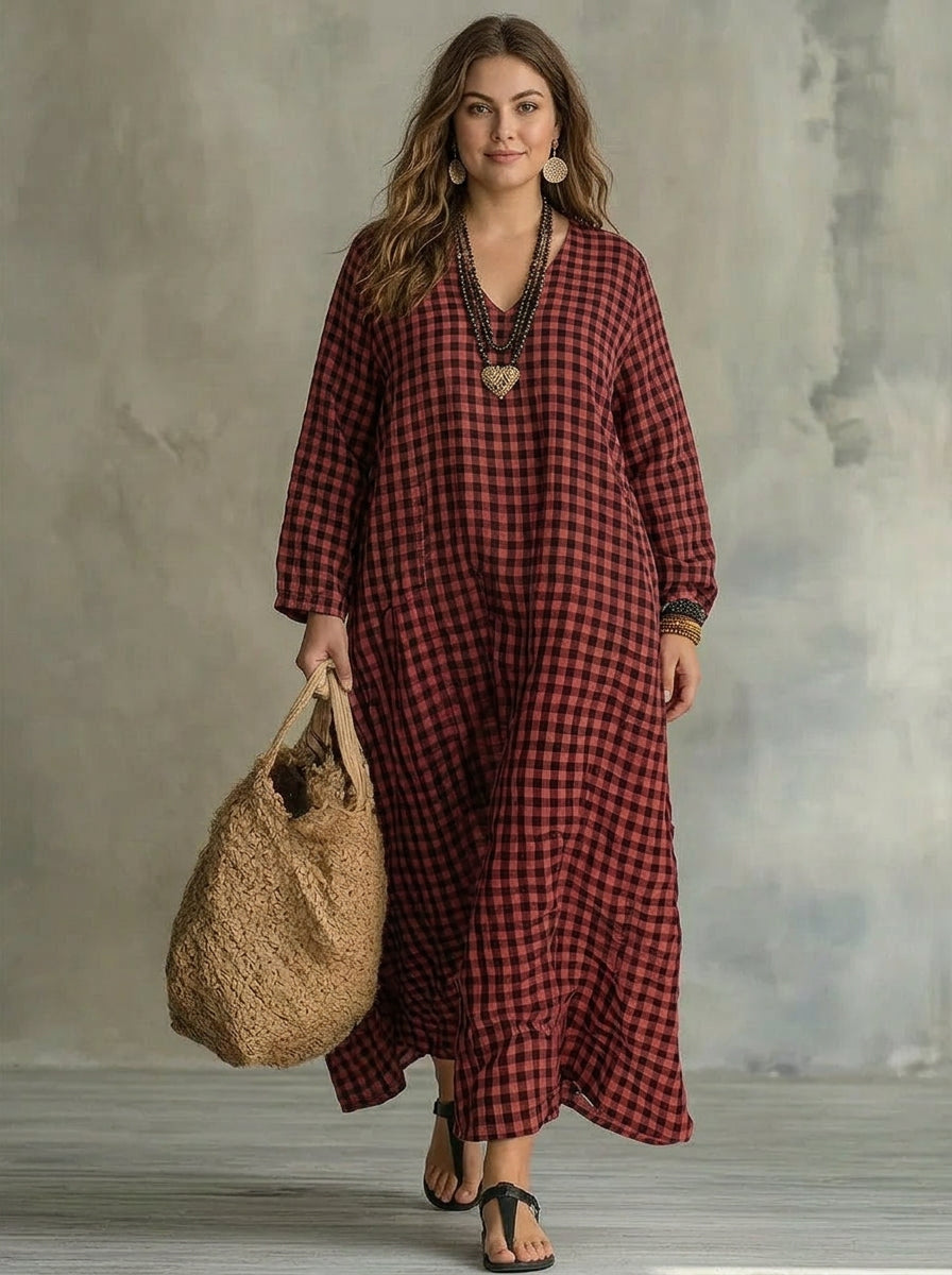 Mila | Vestito Maxi a Quadri
