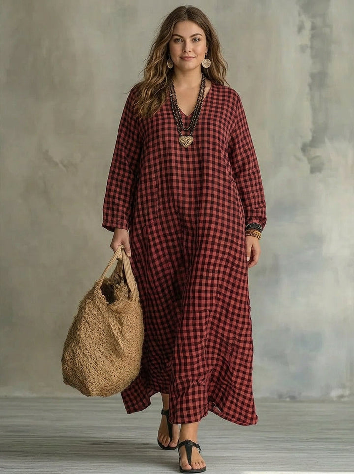 Mila | Vestito Maxi a Quadri