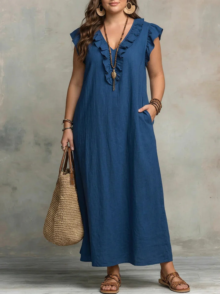 Gioia | Abito Lungo Boho con Volant