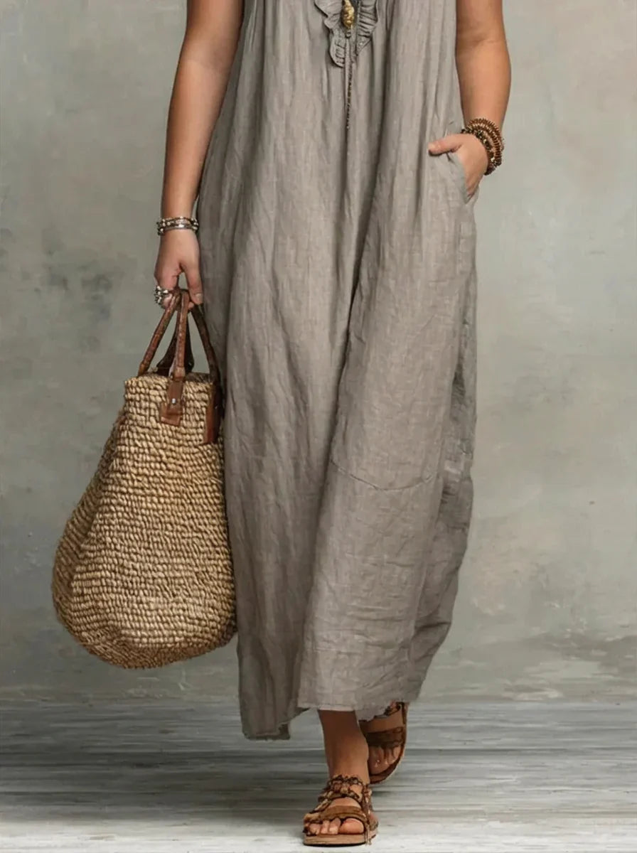 Gioia | Abito Lungo Boho con Volant