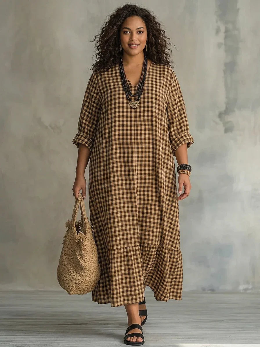 Mila | Vestito Maxi a Quadri