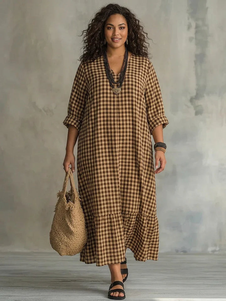 Mila | Vestito Maxi a Quadri