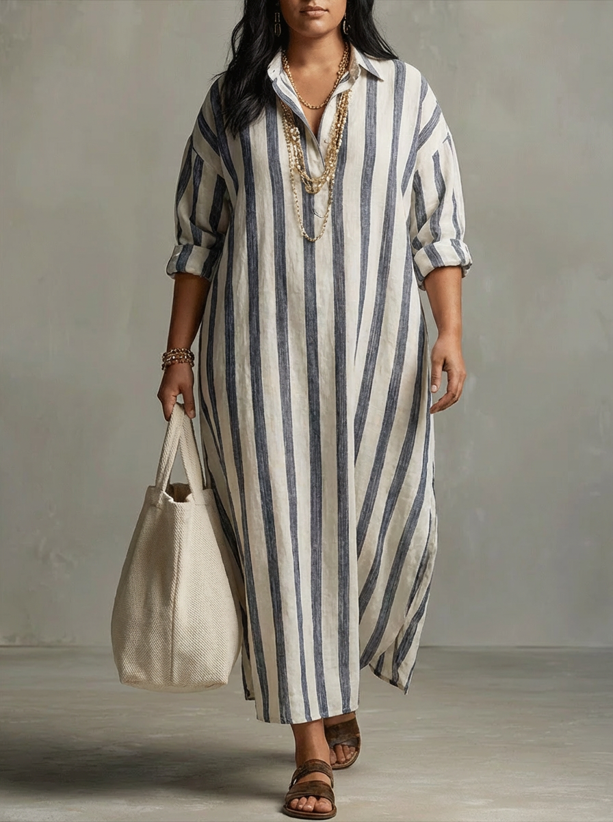 Liora | Abito Maxi Oversized a Righe