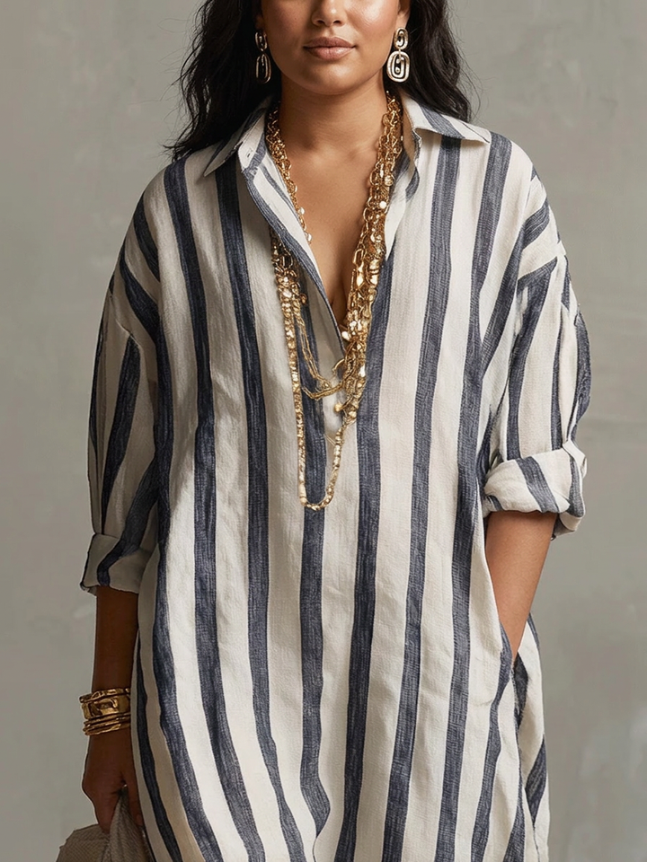 Liora | Abito Maxi Oversized a Righe
