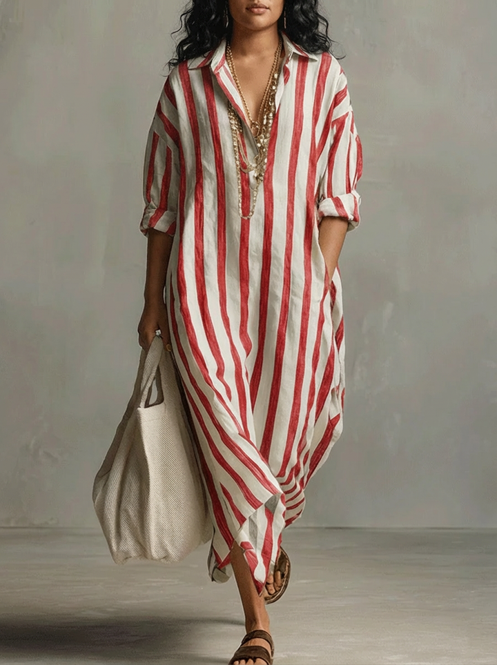 Liora | Abito Maxi Oversized a Righe